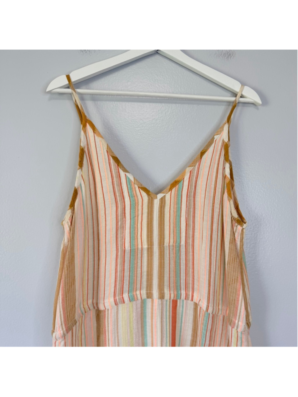 Ace & Jig Dunes Maxi Dress Striped Ray Cotton Women Large Resort Wear - Picture 7 of 14